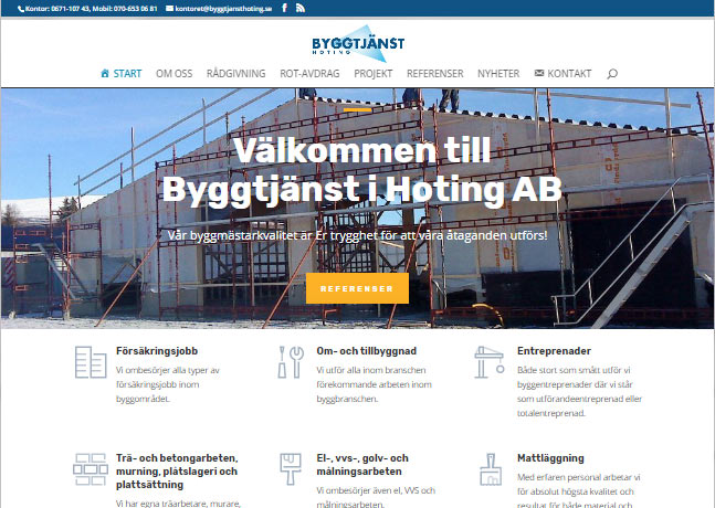 Nystart på hemsida